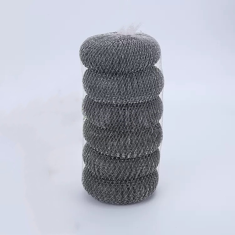 Bola de limpieza para uso doméstico, cepillo de limpieza de tenis de alambre de acero 410 cepillo de olla de acero inoxidable, bola de alambre de acero grande sin escoria