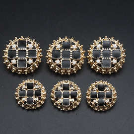 现货金属花型点油 圆形手缝扣金色纽扣 大衣西装衬衫羽绒服风衣