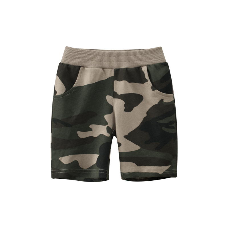 27 niños pantalones cortos de moda de verano de los niños al por mayor pantalones de camuflaje de los niños delgados medio y pequeños pantalones Casuales