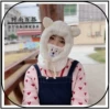 White medical mask, with little bears