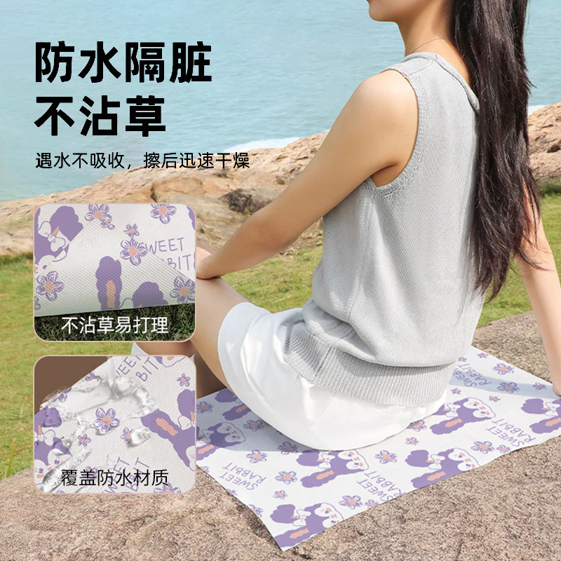户外一次性坐垫防潮垫便携露营加厚防水草坪隔脏|undefined