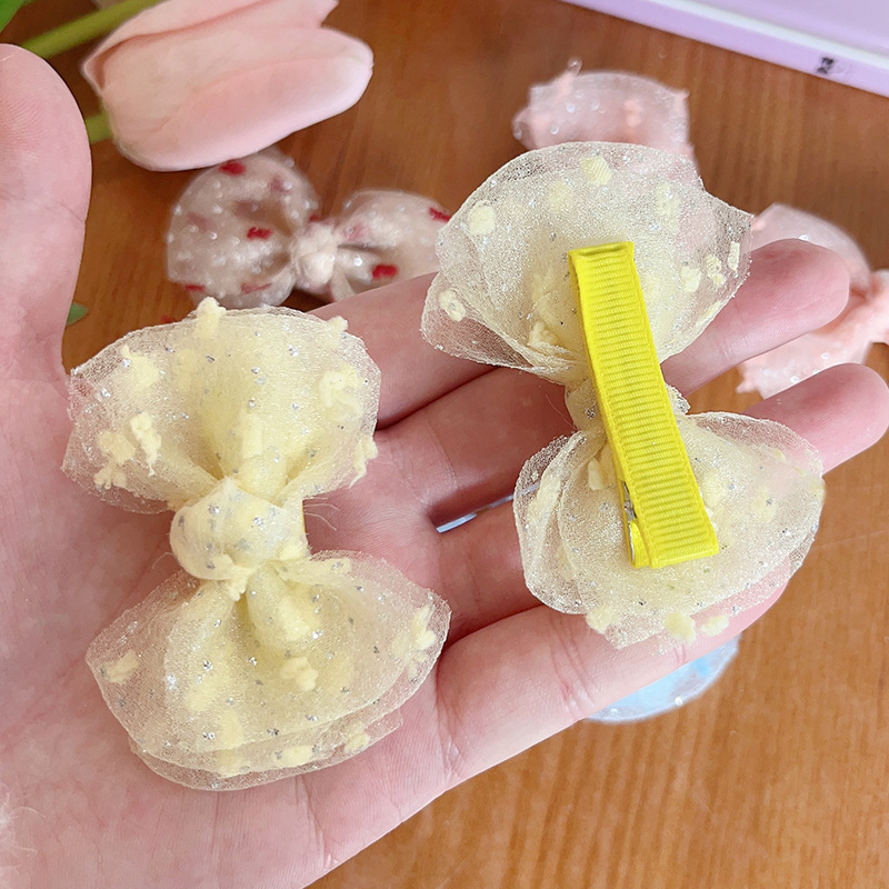 Corea del Sur accesorios para el cabello niñas arco accesorios para el cabello dorado hilo princesa bebé pequeño tamaño horquilla niños lindos horquilla