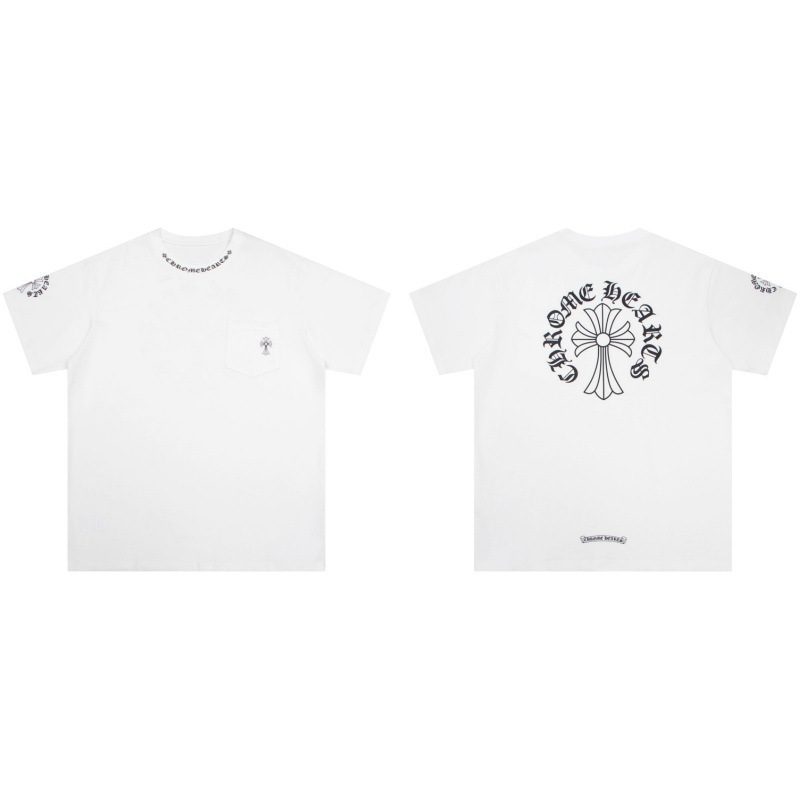 クローバーTシャツのクロスボーダーハイバージョン、ゆったりとしたトレンディなクローバークロスプリント、男女カップル同じスタイルの半袖|undefined
