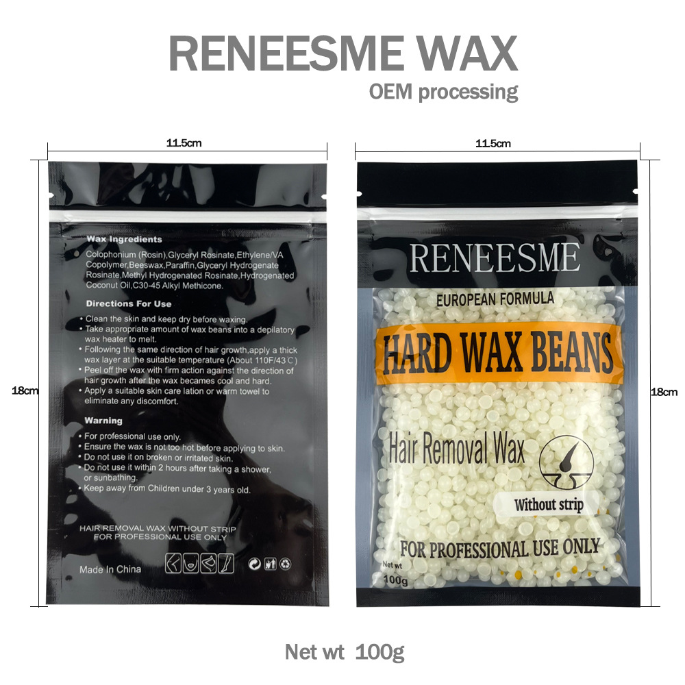 Reneesme 100g Hair Removal Wax Wax Rosin-Free Hair Removal Wax Bean Sticky Strong Hair Removal Wax 100g
