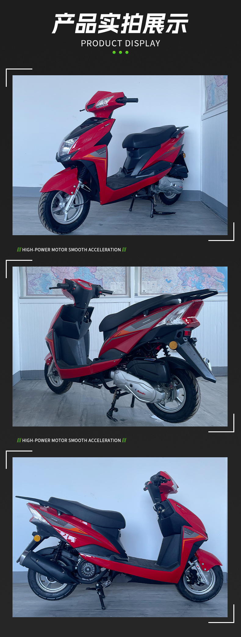 Shangling Motorcycle Fuel Scooter, Cool 125Cc Pedal Fuel Vehicle, Cross-Border Manufacturer Wholesale, Suitable for the Middle East