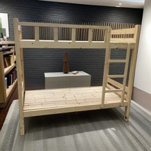 新西兰实木床厂家批发学校上下铺床便宜学生床松木上下床工厂直供