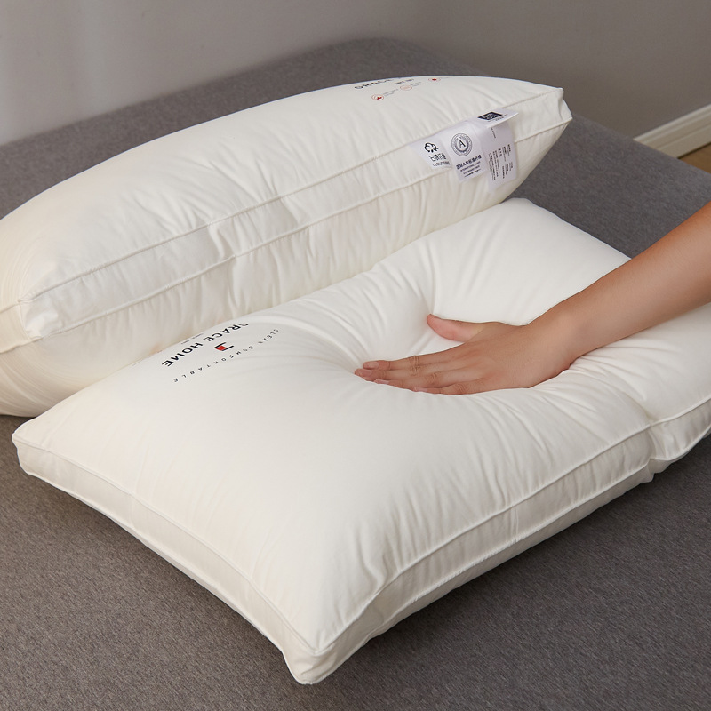 60番手純綿羽根繊維枕芯A級母子用ネックピロー家庭用睡眠補助学生用ホテル用枕