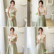 Satin Bridesmaid Dress 2024 New Summer Usual Wear Wedding Sisters Dress Women's Niche Long