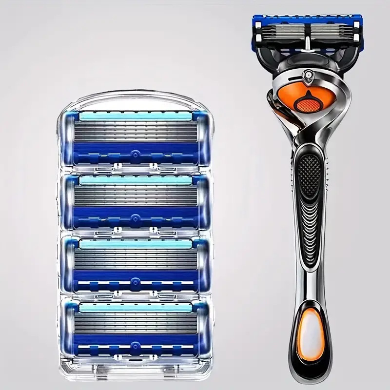 in stock wholesale foreign trade new black five-layer blade 5-layer razor men's manual razor pass 5-bit blade holder