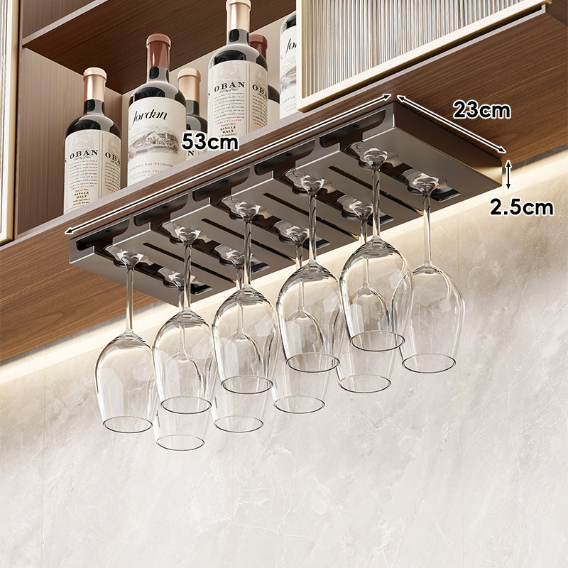 Soporte Colgante para Copas de Vino de Acero al Carbono, Organizador para Bar y Gabinete de Vino