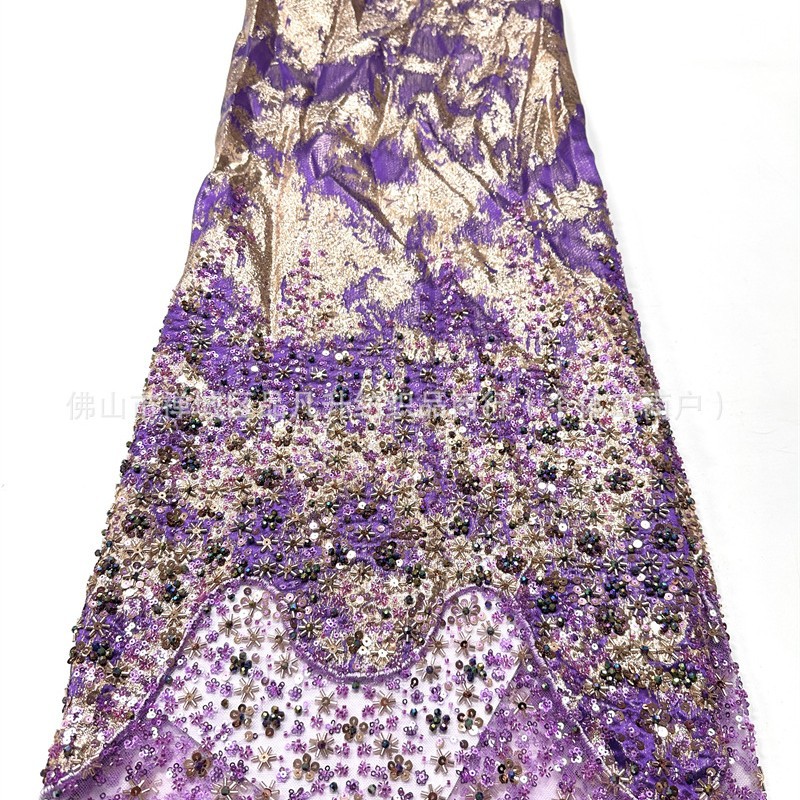 Fabrica directa de cuentas Jacquard tela de encaje Gaoding ropa de moda de cena de fiesta tela de baile