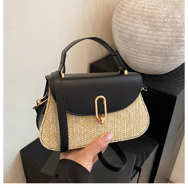264g Weight Lock clasp Closure Type Single Shoulder Strap Strap Type Shoulder Bag Bags Type Casual Occasion Pu Leather Material Color Block Pattern All Seasons Season Women's Gender Streetwear Style Square Shape Women's Pu Leather Color Block Streetwear Square Lock Clasp Shoulder Bag 12
