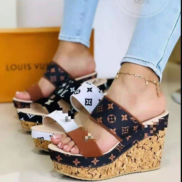 Foreign trade large size wedge sandals w...
