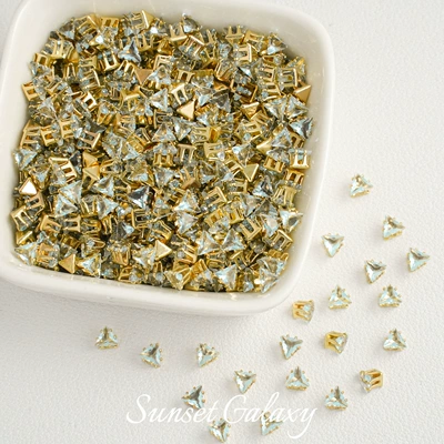 Zərgərlik ara hissələri, Bracelet Accessories - 4mmice-blue-gold-30-pieces