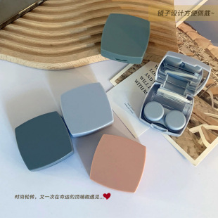 Contact Lens Case, Contact Lens Storage Box, Care Box, Portable Suction Stick, High-end Simple Tweezers, Double Box, Leak-proof