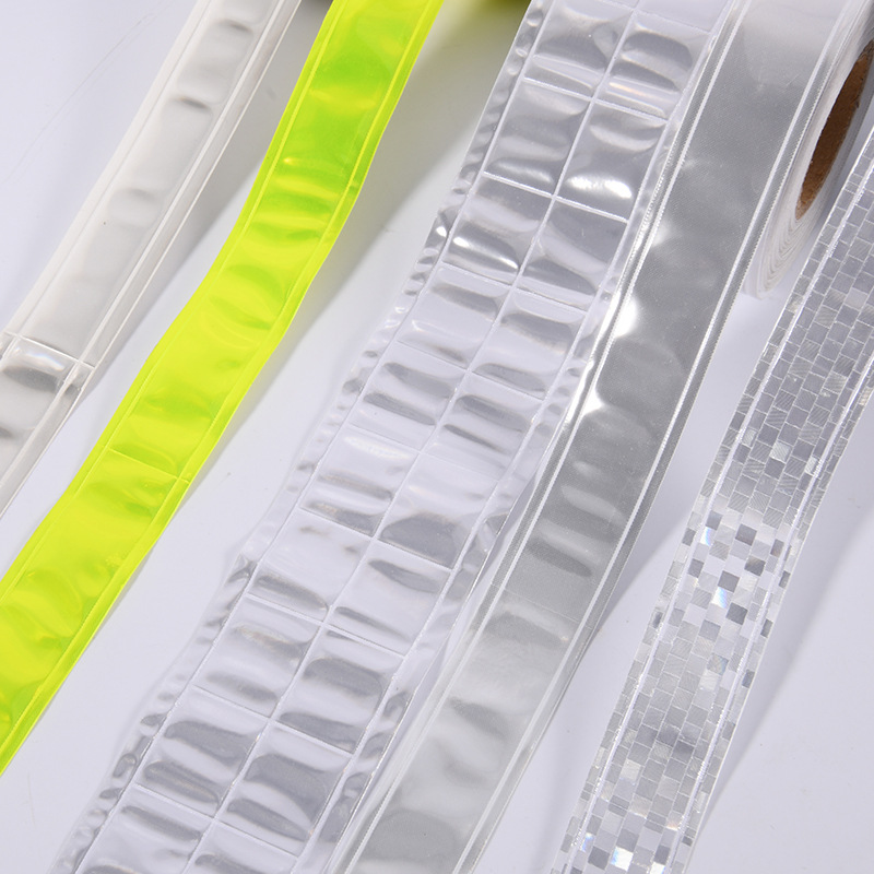 厂家5CM反光带PVC材质耐寒耐高温2CM反光PVC条 反光晶格条