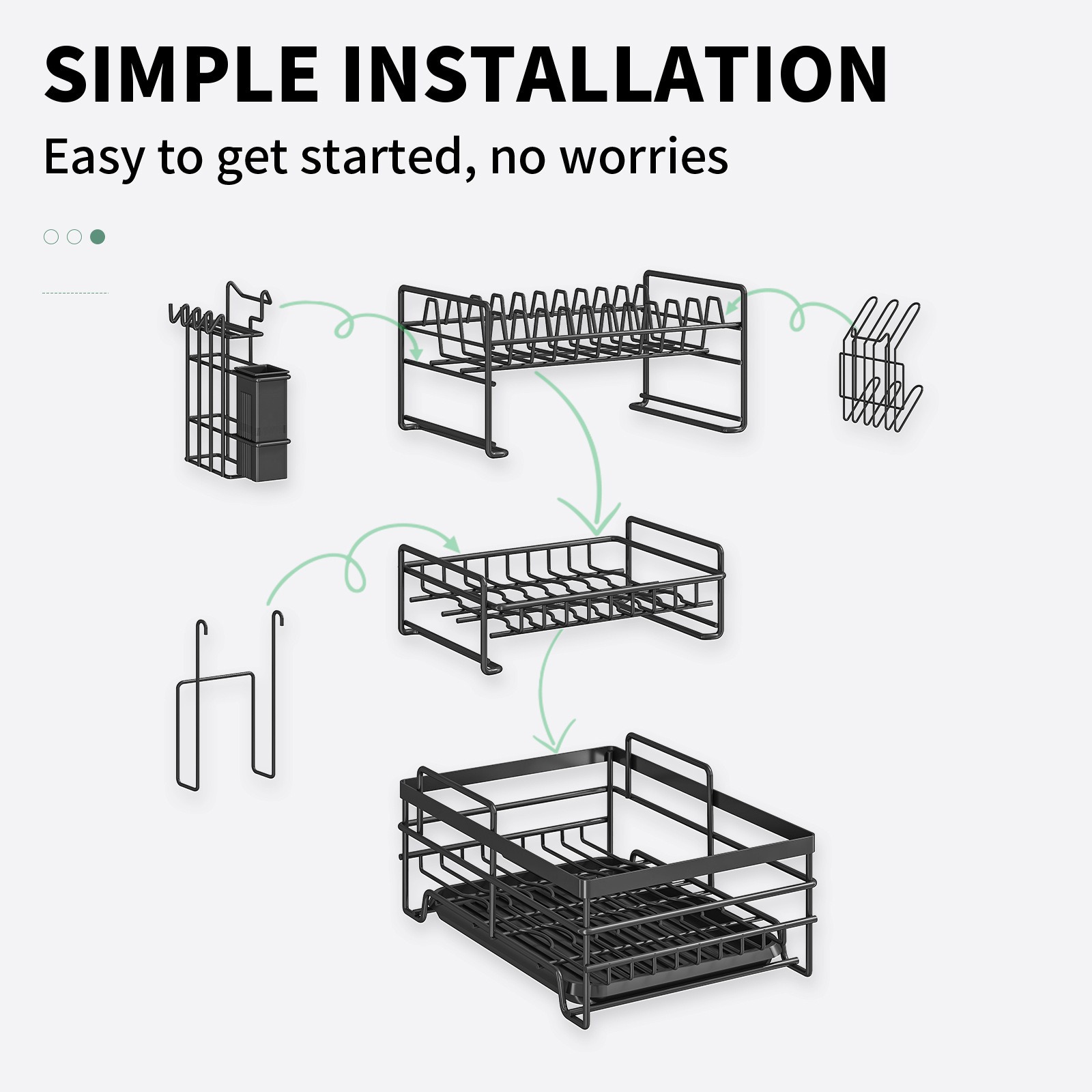 Cocina transfronteriza cubierta de platos estante de condimento estante de platos de drenaje de metal palillos herramientas estante de almacenamiento de galletas