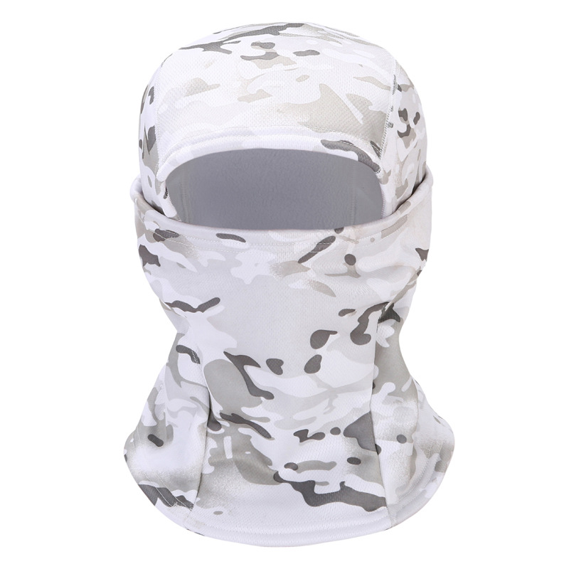 Nuevo camuflaje vellón sombrerería máscara de equitación al aire libre montañismo sombrero a prueba de frío protección solar sombra solar máscara caliente de secado rápido