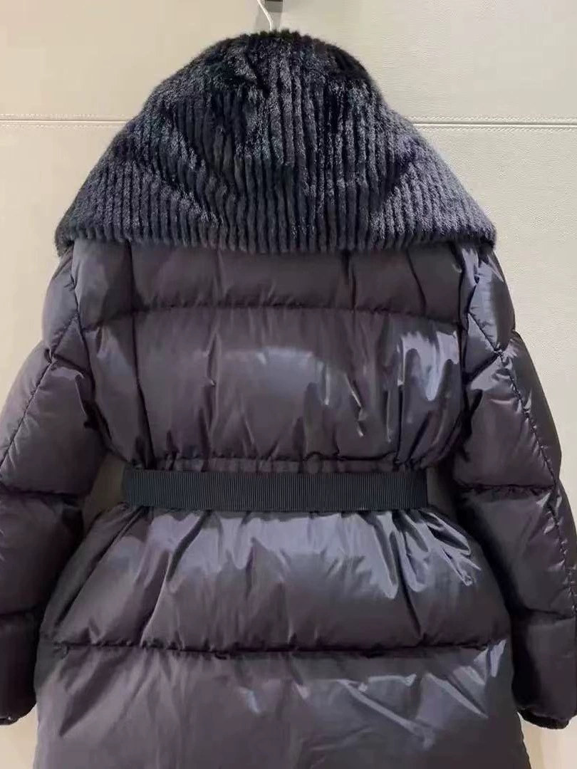 "2024 New Meng Mouth Angora Rabbit Fur Large Lapel Ant Waist Women’s Thickened Down Jacket Jacket Versatile"