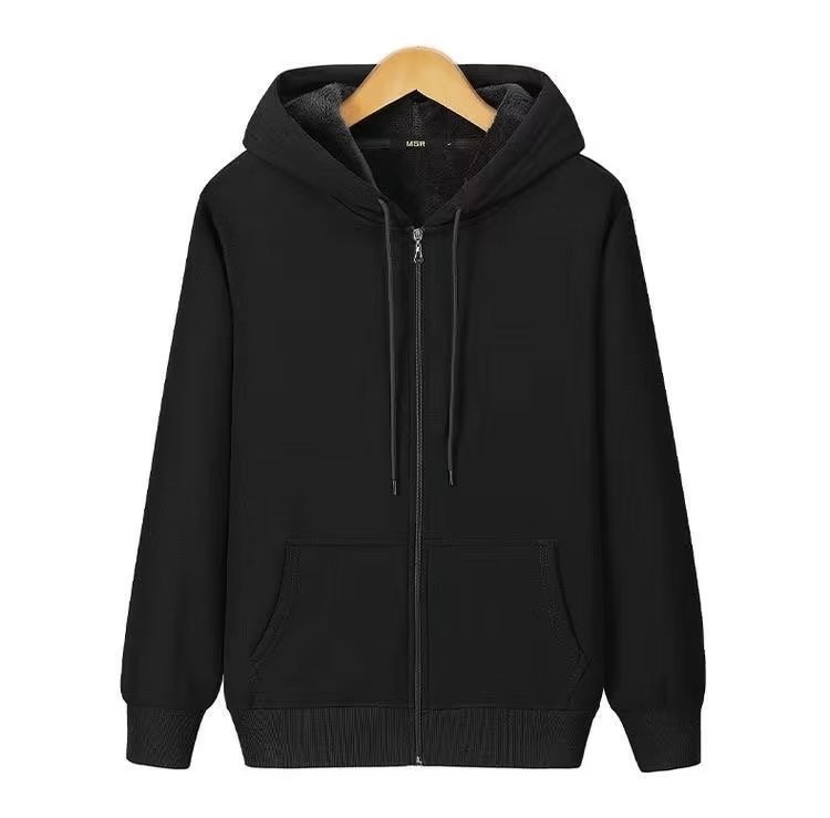 Felpa uomo con cappuccio e zip in velluto tedesco calda_voghion.com
