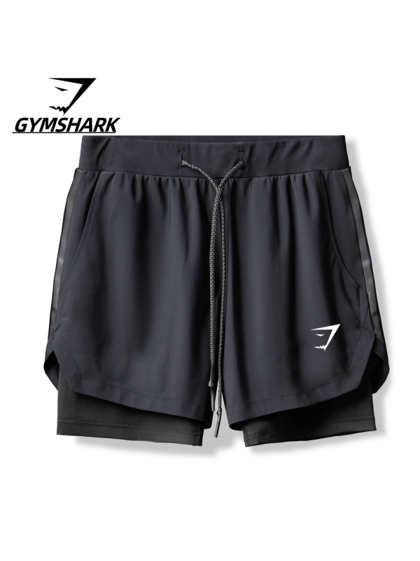 GYMSHARK健身短裤男士夏季跑步运动双层弹力速干短裤外贸跨境批发|undefined
