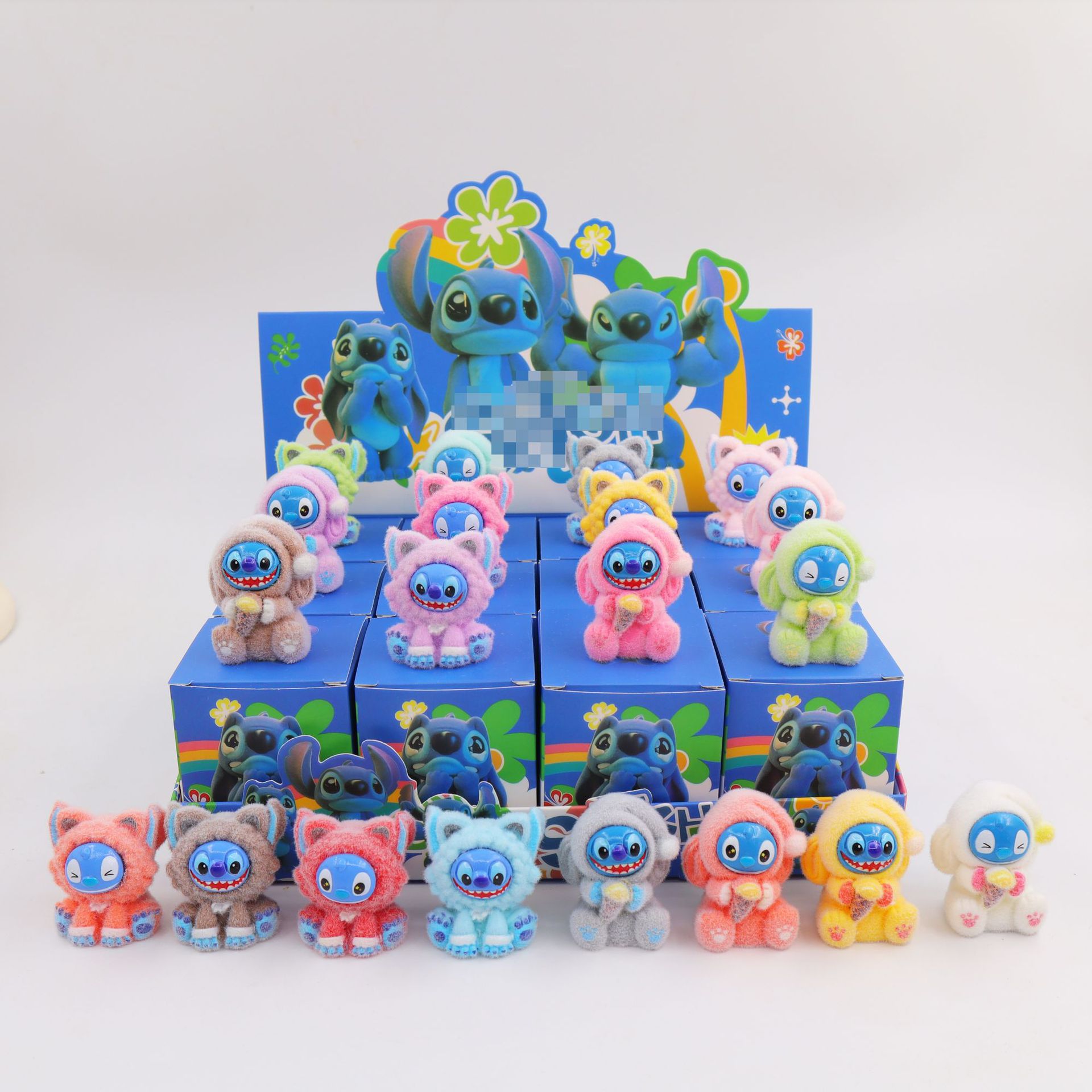 12피스 레진 플로킹 스티치 블라인드 박스