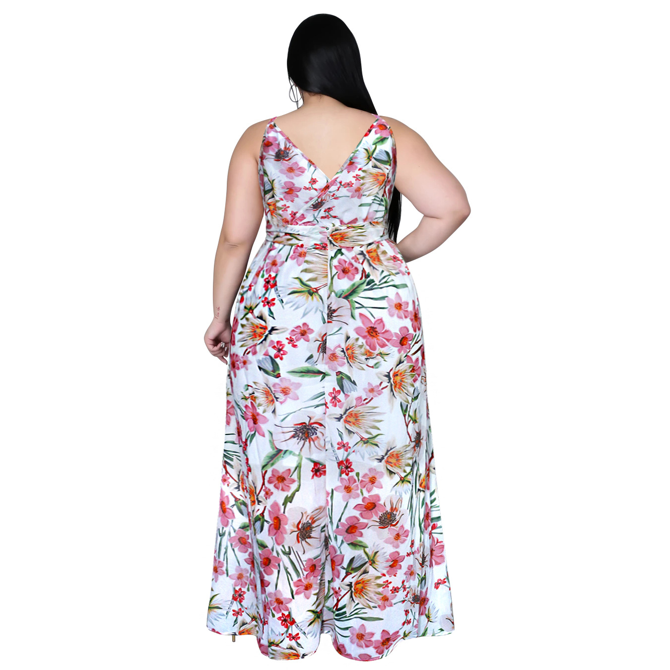 women s sling floral bohemian chiffon dress nihaostyles clothing wholesale NSBMF80105