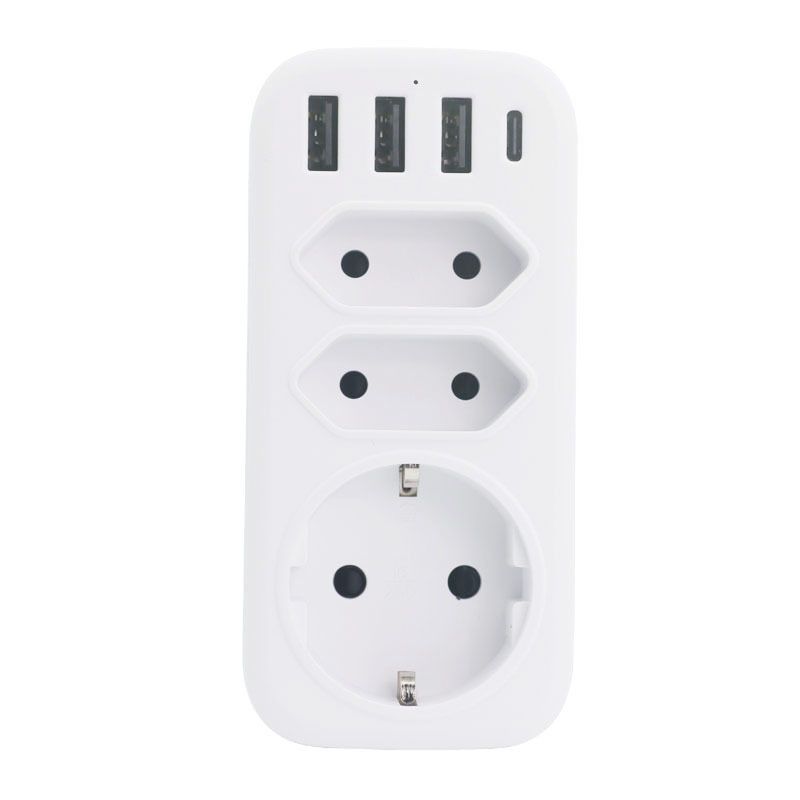 German regulations European regulations TYPEC charger plug converter one turn multiple expansion socket one turn three wall socket