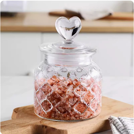 【代発】ガラス貯蔵缶蜂蜜レモン百香果瓶食品家庭用愛蓋密封缶茶葉|undefined