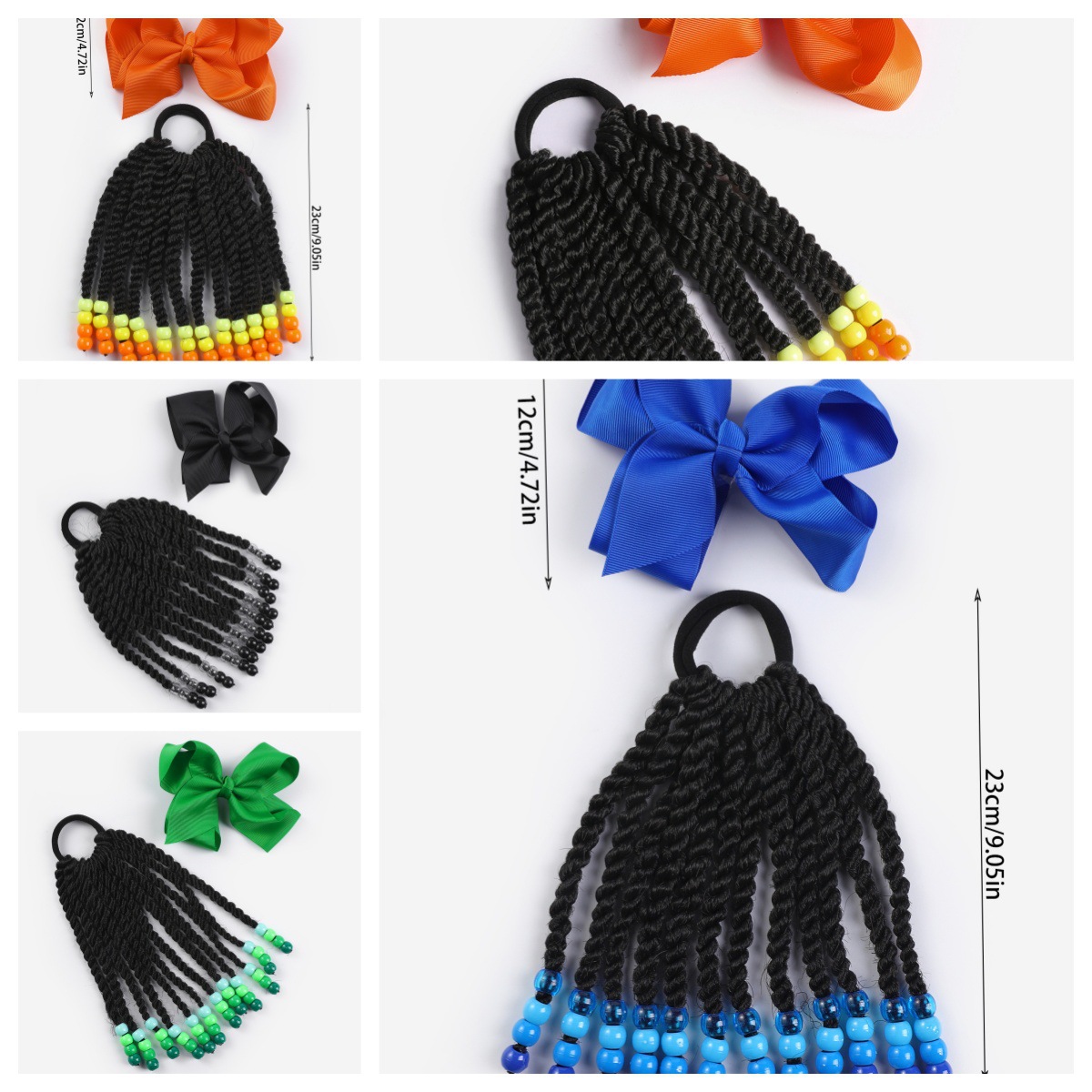 Nueva Amazon venta caliente para niños africanos pelucas de cola de caballo accesorios de pelucas negras para niños ponytail