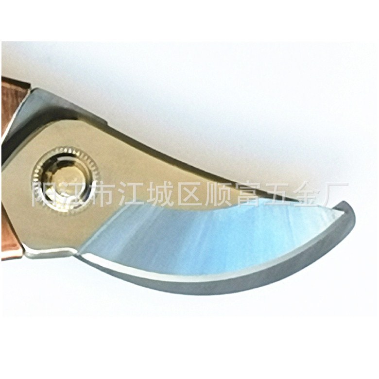 金蛙牌修枝剪刀，玫瑰金园林剪刀钢柄花纹园艺剪刀，品牌工厂剪刀