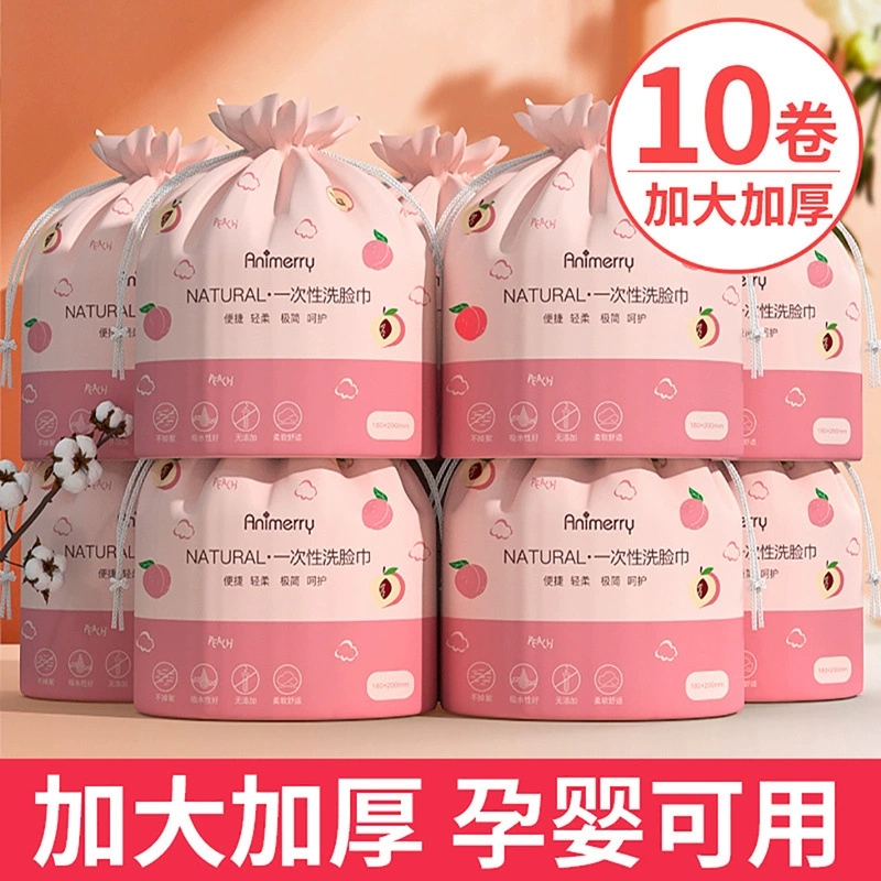 Сжатое полотенце для лица, одноразовое, из чистого хлопка, утолщенное, большое рулонное полотенце для лица, дорожное хлопковое мягкое полотенце, хлопковое полотенце для снятия макияжа