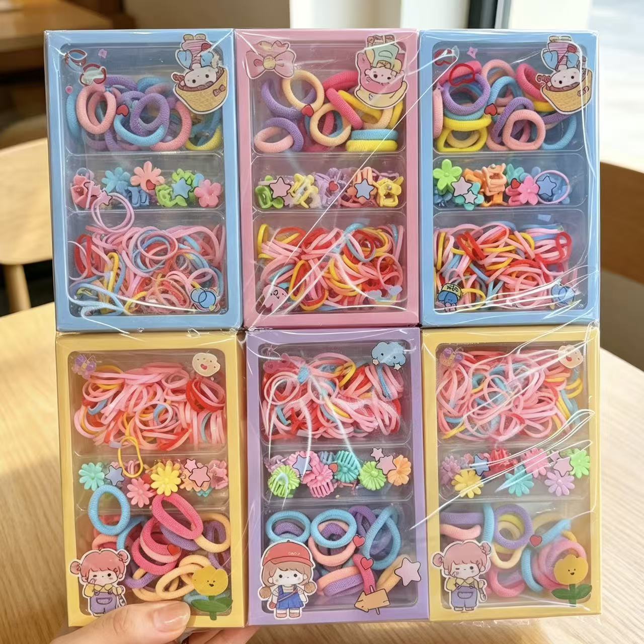 Mini Pinzas para Cabello de Niños de Plástico en Caja para Flequillo