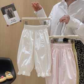 百搭神裤女童2026夏季休闲裤简约防蚊裤九分裤潮