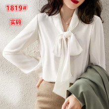 质检官图 笑涵阁新色入荷回归 知性简而不减飘带元素气质上衣