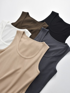 Tank top, cotton white protective underware, lifting effect