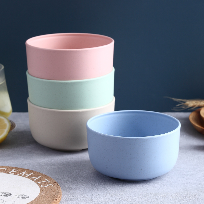 Nordic Style Wheat Japanese Rice Bowl Macaron Colorful Cartoon Children's Soup Bowl Plastic Bowl Rice Bowl Household Simple Bowl Nordic Style Wheat Japanese Rice Bowl Macaron Colorful Cartoon Children's Soup Bowl Plastic Bowl Rice Bowl Household Simple Bowl