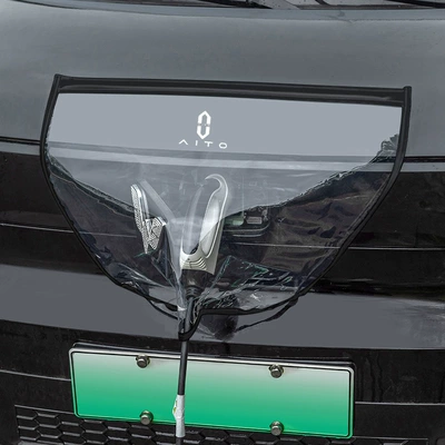 Car clothing – charger magnetic suction rain cloth - black-new-upgrade-double-magnetic-stripe-askboundary