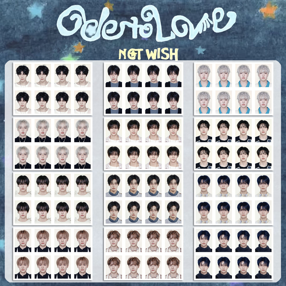 NCT WISH merchandise Ode to Love ID photo 1.0inch photo Garden SION RIKU small card photo