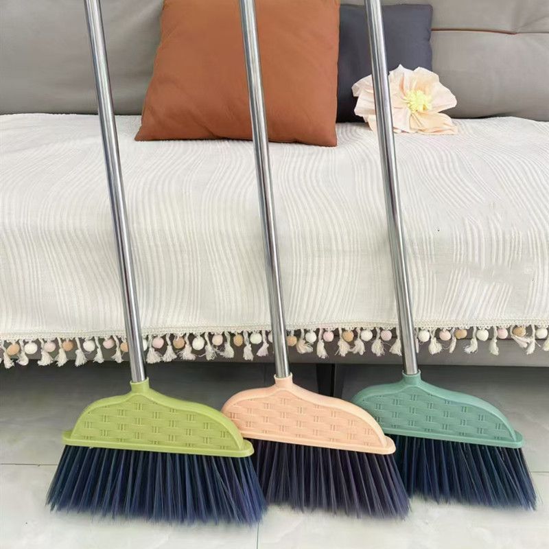 177 Broom with Stainless Steel Handle, Household Broom, 8-10 Yuan Store, Daily Necessities Wholesale Supply