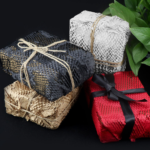 30*30cm/50*50cm honeycomb wrapping paper per sheet Manufacturer wholesale buffering shock absorption protective mesh filling paper