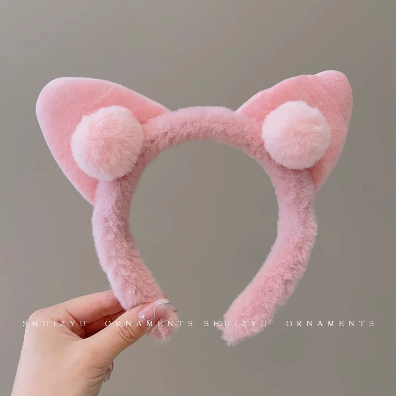 Канцелярия с Cartoon Headband Hairband, плюшевые головные уборы с ушками животного, уход за лицом и макияж, разных цветов