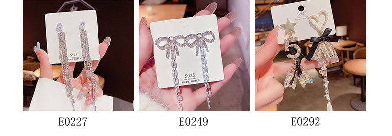 Fashion Flower Butterfly Bow Knot Copper Inlay Artificial Pearls Zircon Drop Earrings 1 Pair