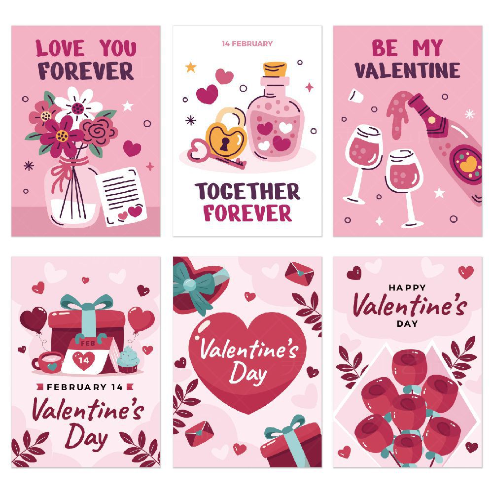 Transfronterizo nuevo día de San Valentín fiesta decoración botella de vino pegatinas etiqueta boda compromiso decoración creativa Pegatinas