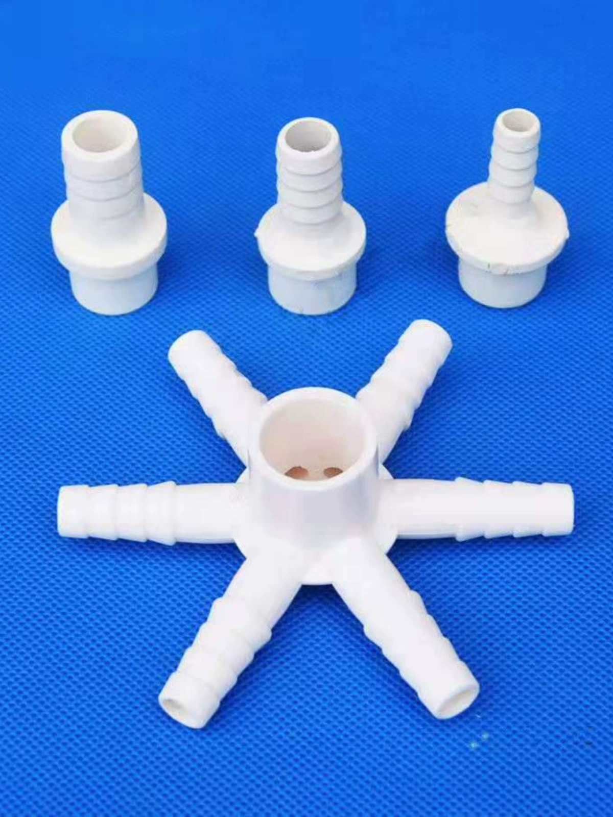 Шестиходовой аэрационный соединитель из ПВХ для аквакультуры, шестиугольная труба для аквакультуры, шестишаровой аэрационный дисковый кислородный диск.