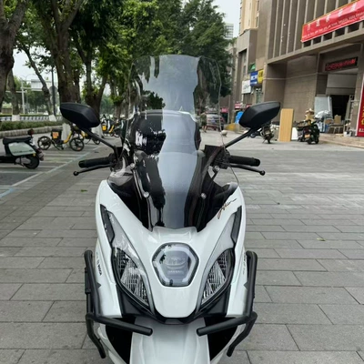 Suitable for Haojue Ufr150 Windshield Modification, Heightening and Widening of the Front Windshield Windshield Ufr150 Special Model (Motorcycle front windshield) - painted-model-transparent-55cm-ufr150-special