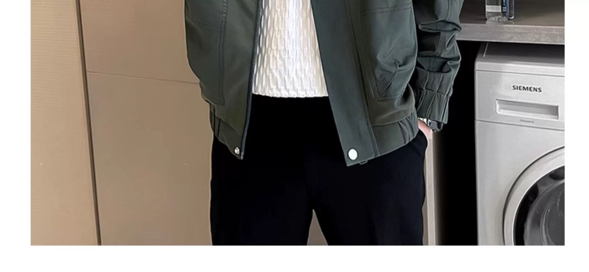 Stylish Men's Winter Coat Embroidered Workwear Versatile Jacket_voghion.com