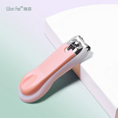 琬菲刃口碳鋼指甲剪防飛濺指甲刀修甲塑料指甲鉗禮品單個