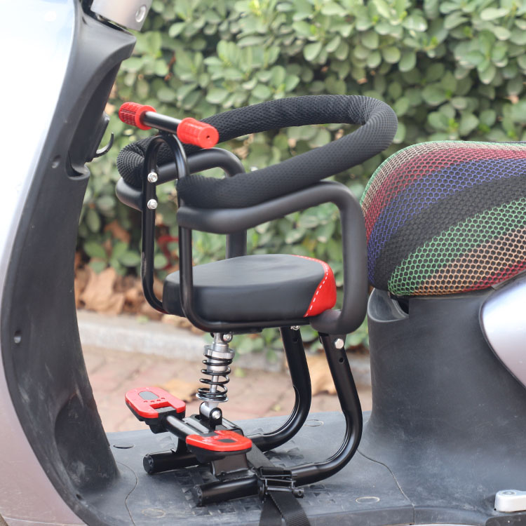 Suitable for Electric Vehicles, Front-Mounted Baby Seat with Thickened Cushion, Universal Type for Electric Motorcycles and Small Spaces, Child Seat with Reduced Space Requirements