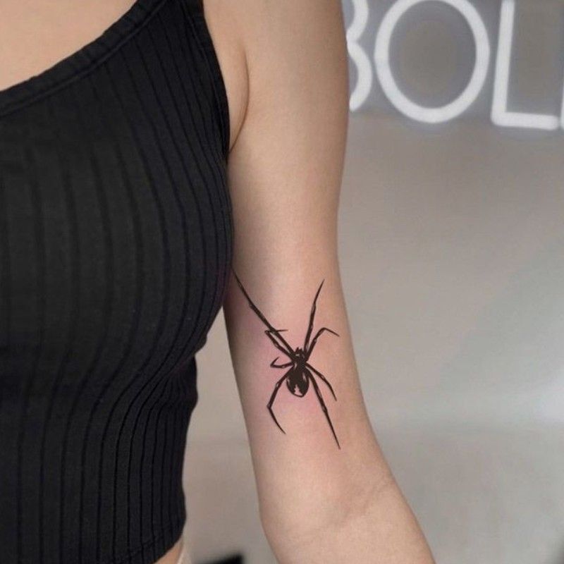 Spider herbal tattoo stickers waterproof long-lasting men's and women's arm dark personality simulation tattoo juice stickers
